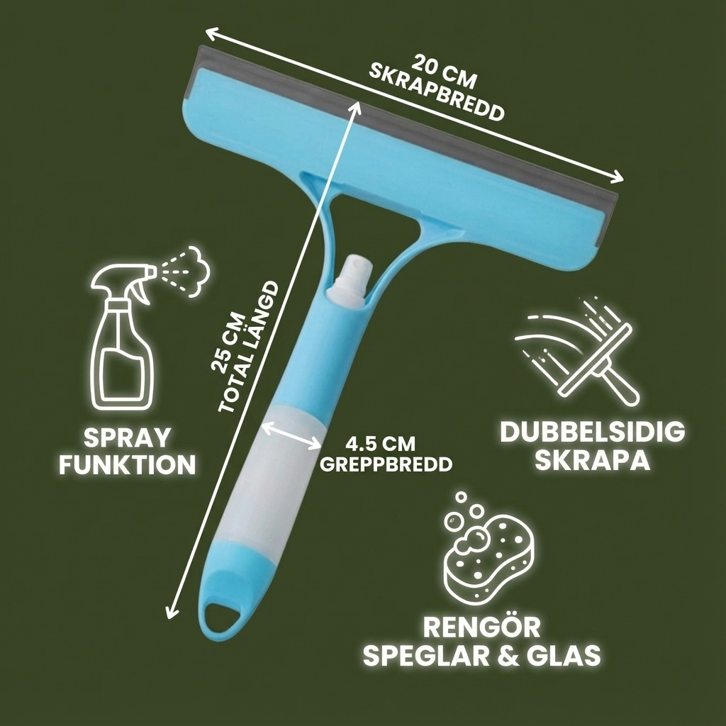 ClearClean™ | 3-i-1 Multifunktionell Glasrengöringsstång