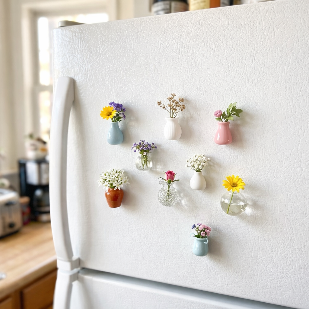 VasMagnet™ | Mini Blomvas för Kylskåp
