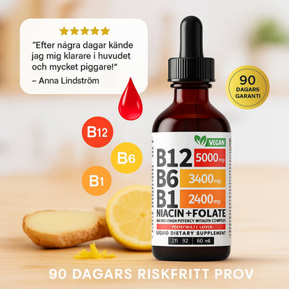 NeuroSync™ | B12 med hög styrka | Mindre trötthet på 7 dagar