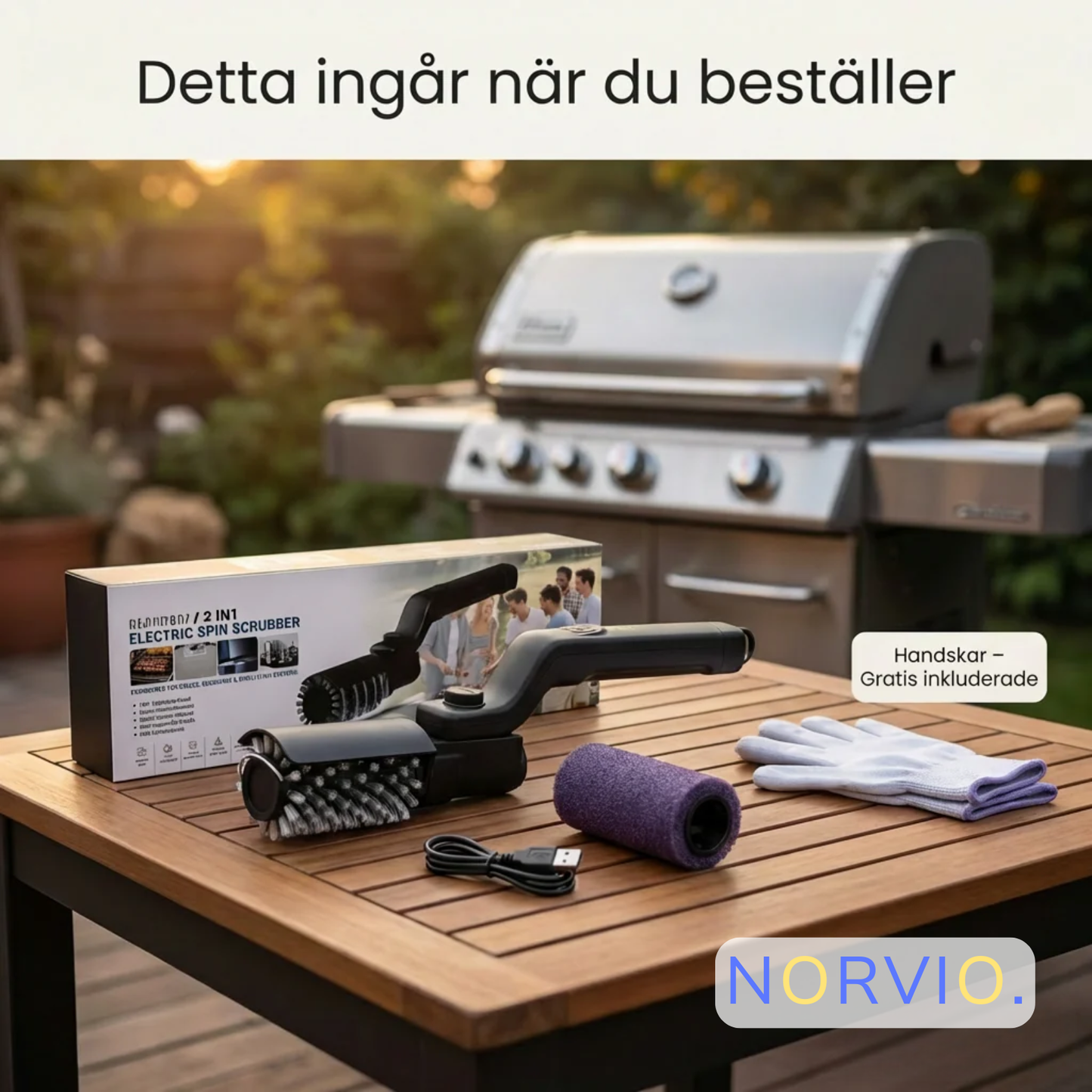 GrillBorste Pro™ | Elektrisk Grillrengörare med Kraftfull Motor