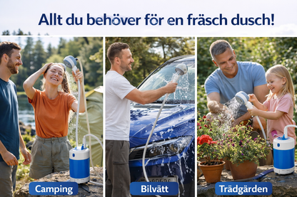 Bärbar Vattendusch: Komplett Kit med Slang & Munstycken