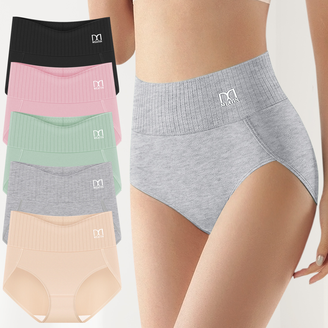 SerinaFit™ | 6-pack Andas & Bekväma Höga Midjetrosor med Magstöd