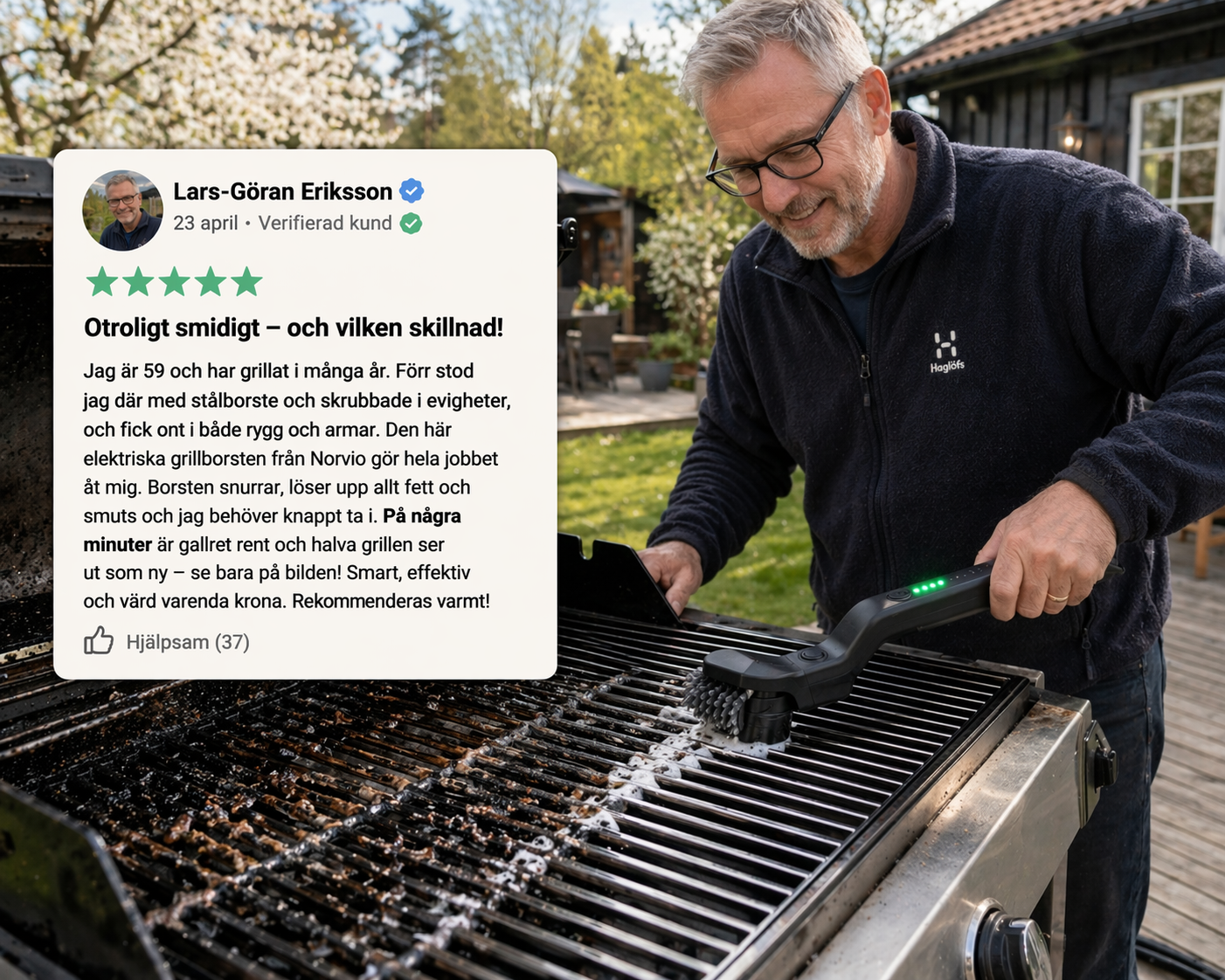 GrillBorste Pro™ | Elektrisk Grillrengörare med Kraftfull Motor