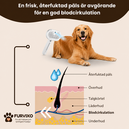 Furvixo™ | Ångborste för Pälsvård & Mindre Hår