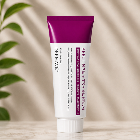 Dermavé™ | De flesta krämer kör 2% Arbutin. Vi kör 7.