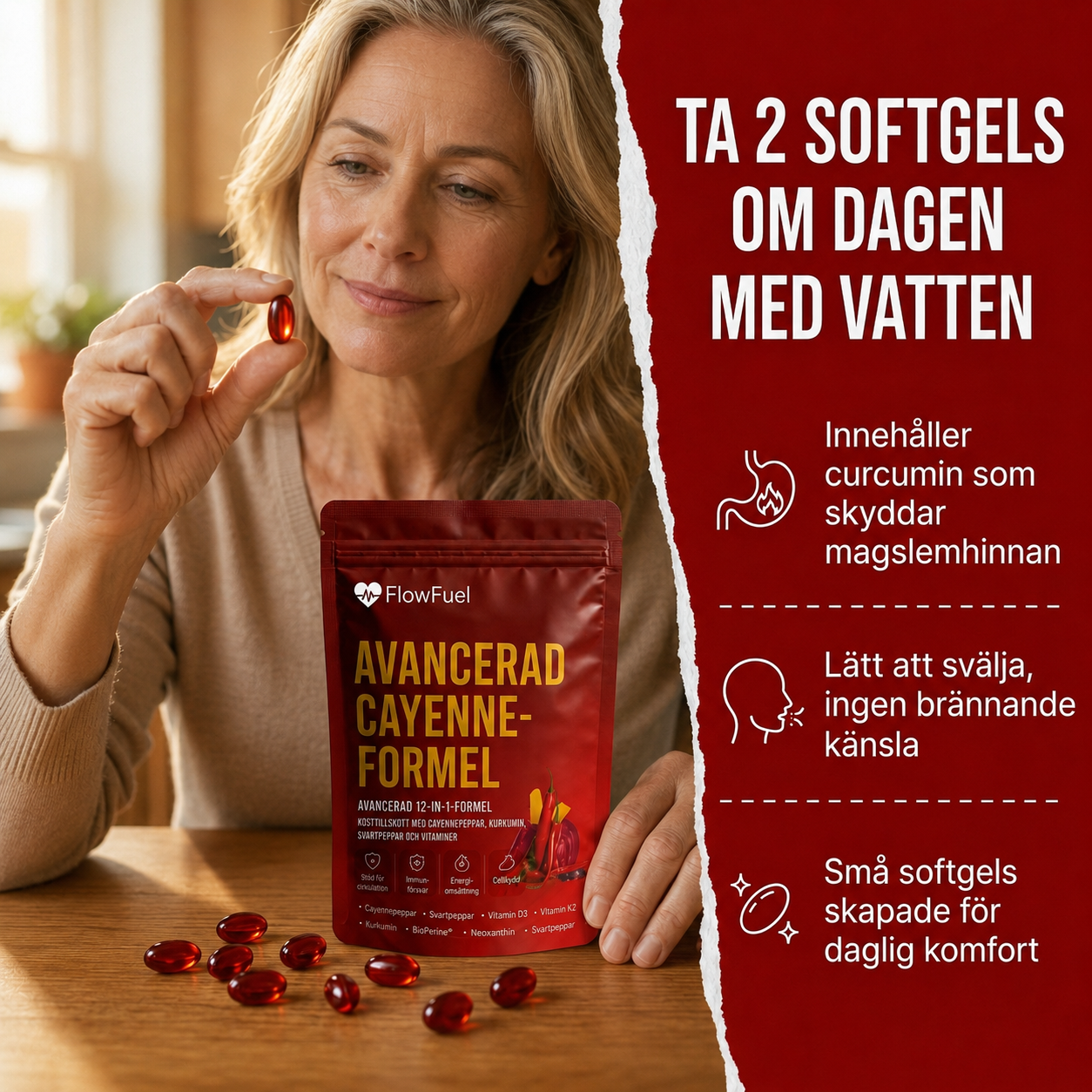 FlowFuel™ | Avancerad Cayenne-formel | Skydda ditt hjärta & lev längre