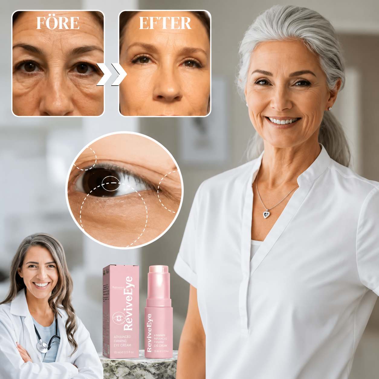 ReviveEye™ | Uppnå upp till 87 % fastare och lyfta ögonlock på bara 2 timmar