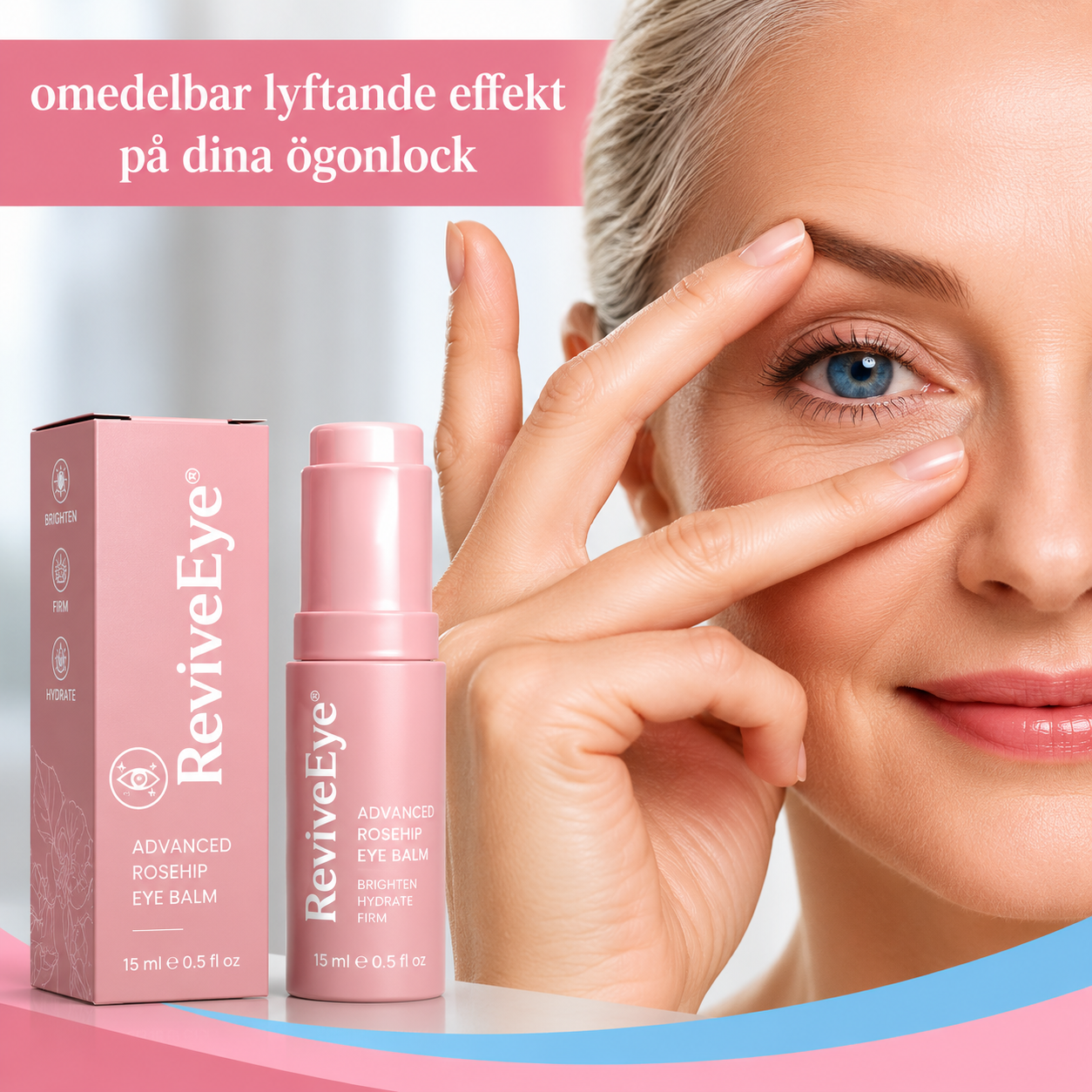 ReviveEye™ | Uppnå upp till 87 % fastare och lyfta ögonlock på bara 2 timmar