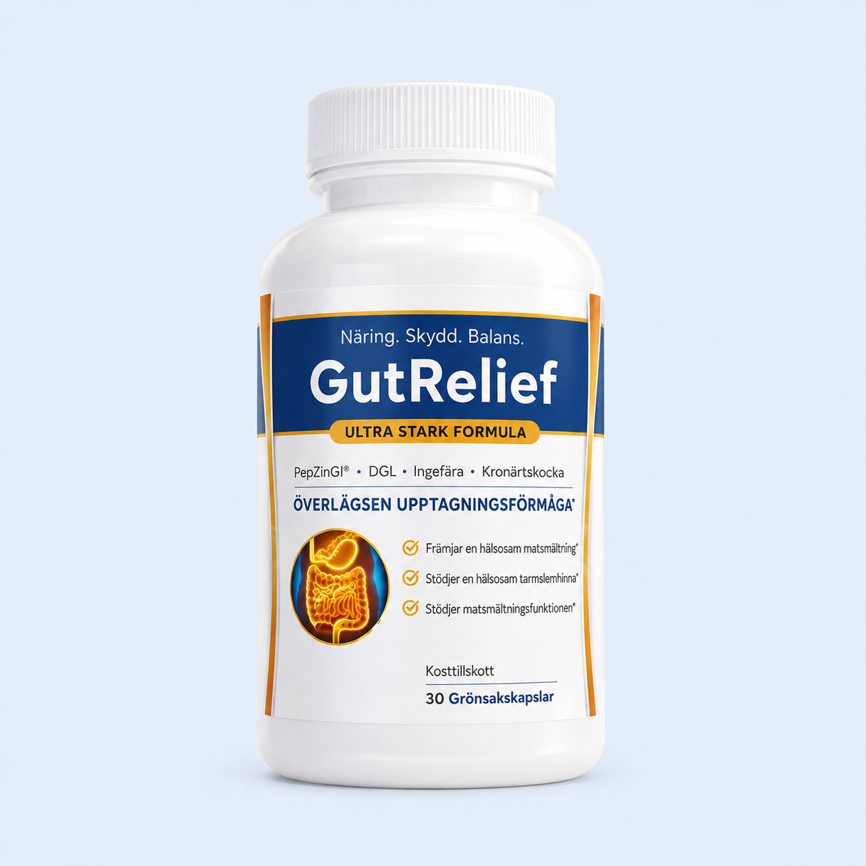 GutRelief™ | Skydda din matstrupe mot syrareflux med 95% förbättring på bara 7 dagar