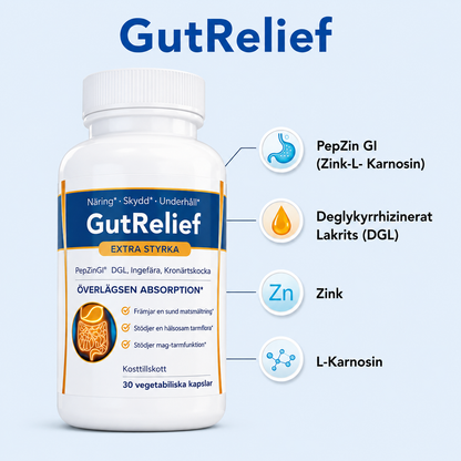 GutRelief™ | Skydda din matstrupe mot syrareflux med 95% förbättring på bara 7 dagar