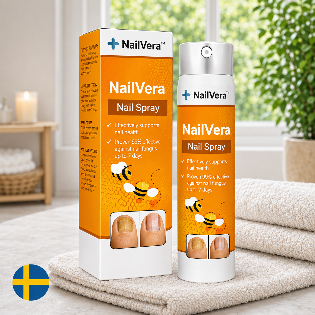 Nailvera™ | Svampspray 99 % av nagelsvampen borta på 7 dagar!