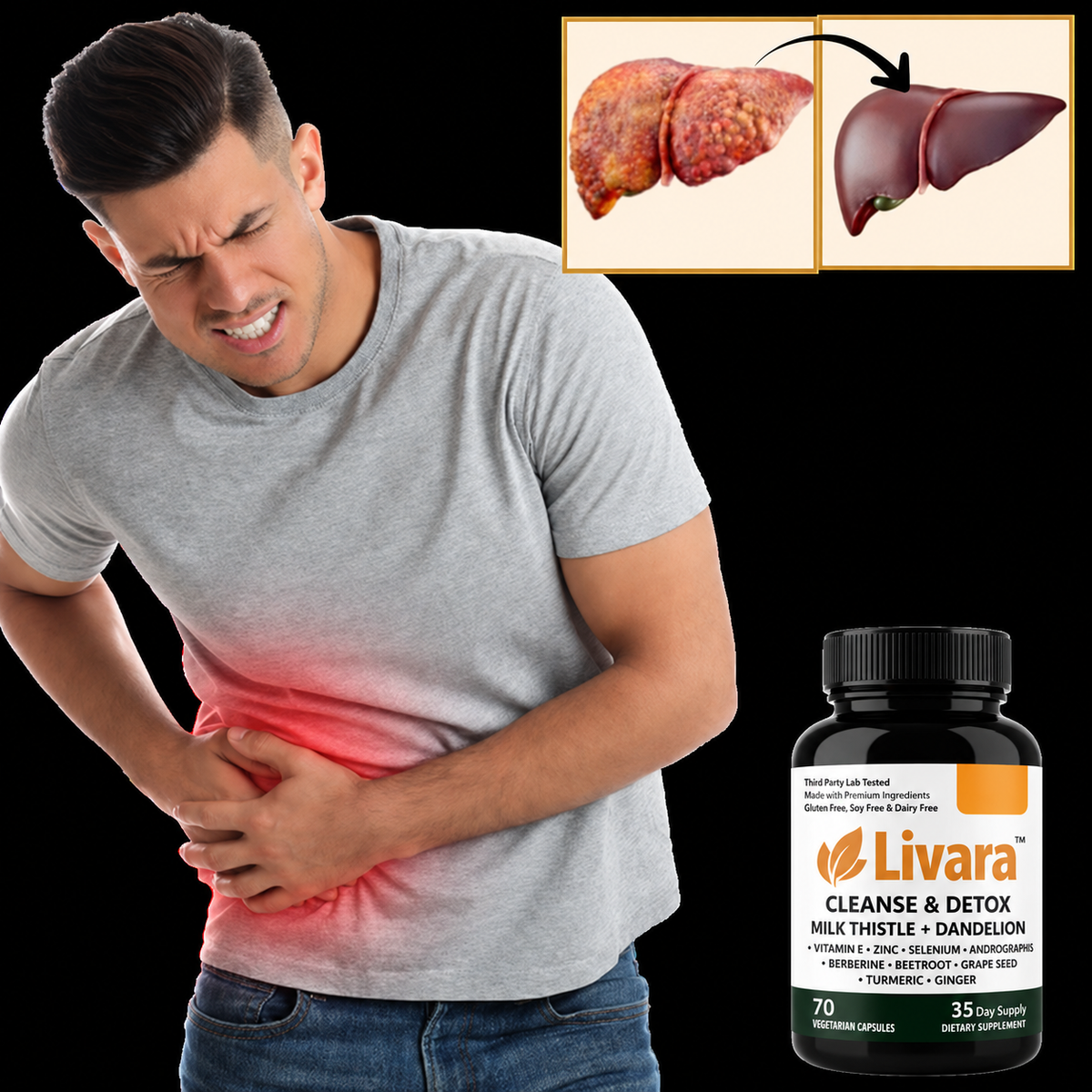 Livara™ | Återställ levern upp till 4× snabbare och rensa bort 95 % av toxinerna på bara 1 vecka!