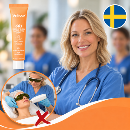 Velisse™ | Tar bort upp till 98 % av ansiktshåret på bara 5 minuter.
