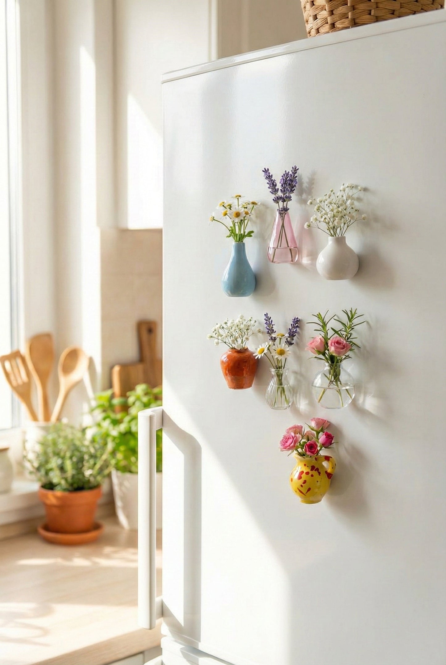 VasMagnet™ | Mini Blomvas för Kylskåp