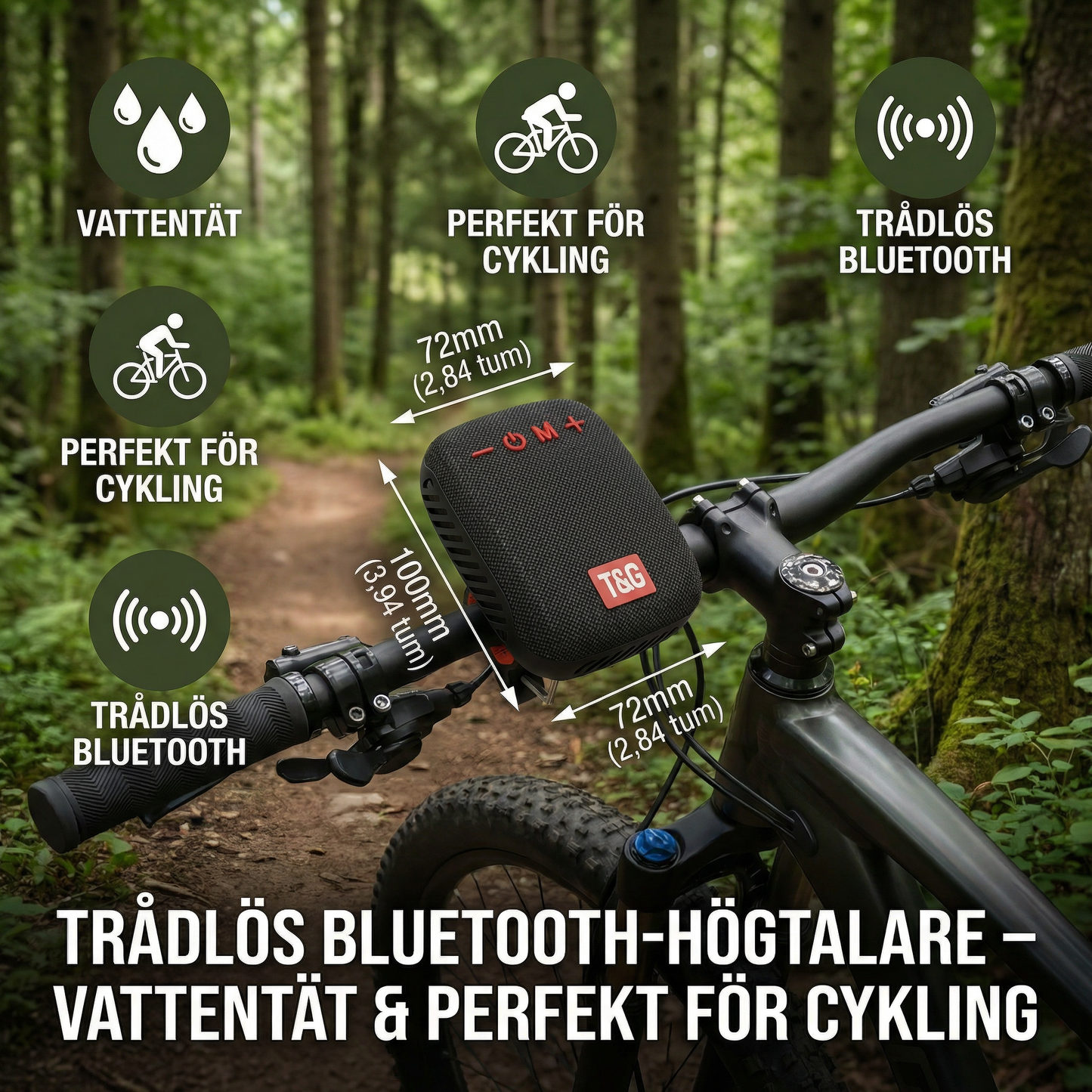 AeroBeat™ | Vattentät Högtalare för Cykling