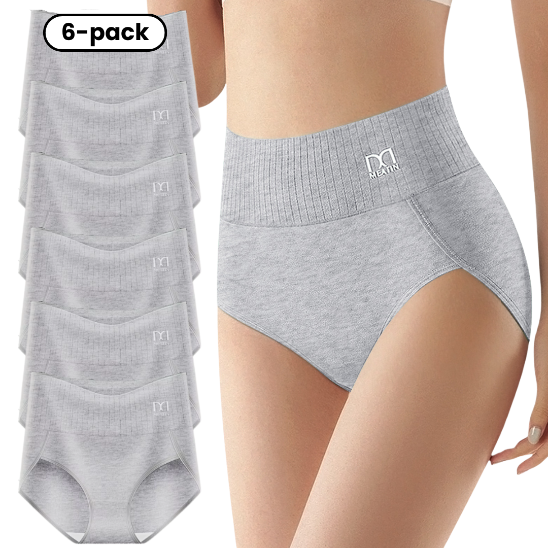SerinaFit™ | 6-pack Andas & Bekväma Höga Midjetrosor med Magstöd