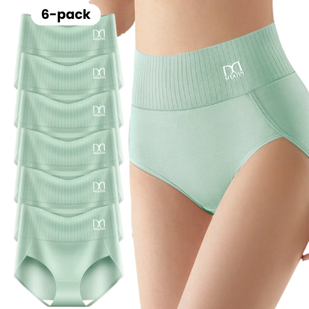 SerinaFit™ | 6-pack Andas & Bekväma Höga Midjetrosor med Magstöd