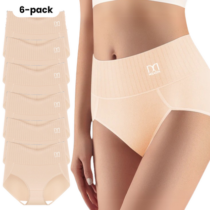 SerinaFit™ | 6-pack Andas & Bekväma Höga Midjetrosor med Magstöd