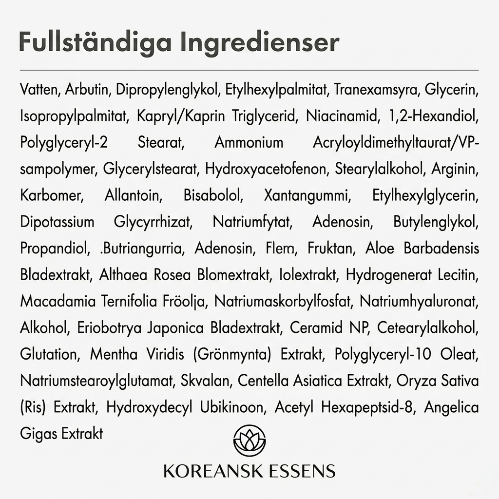 Dermavé™ | De flesta krämer kör 2% Arbutin. Vi kör 7.