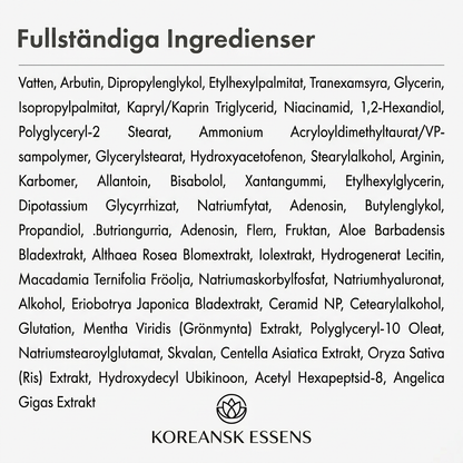Dermavé™ | De flesta krämer kör 2% Arbutin. Vi kör 7.