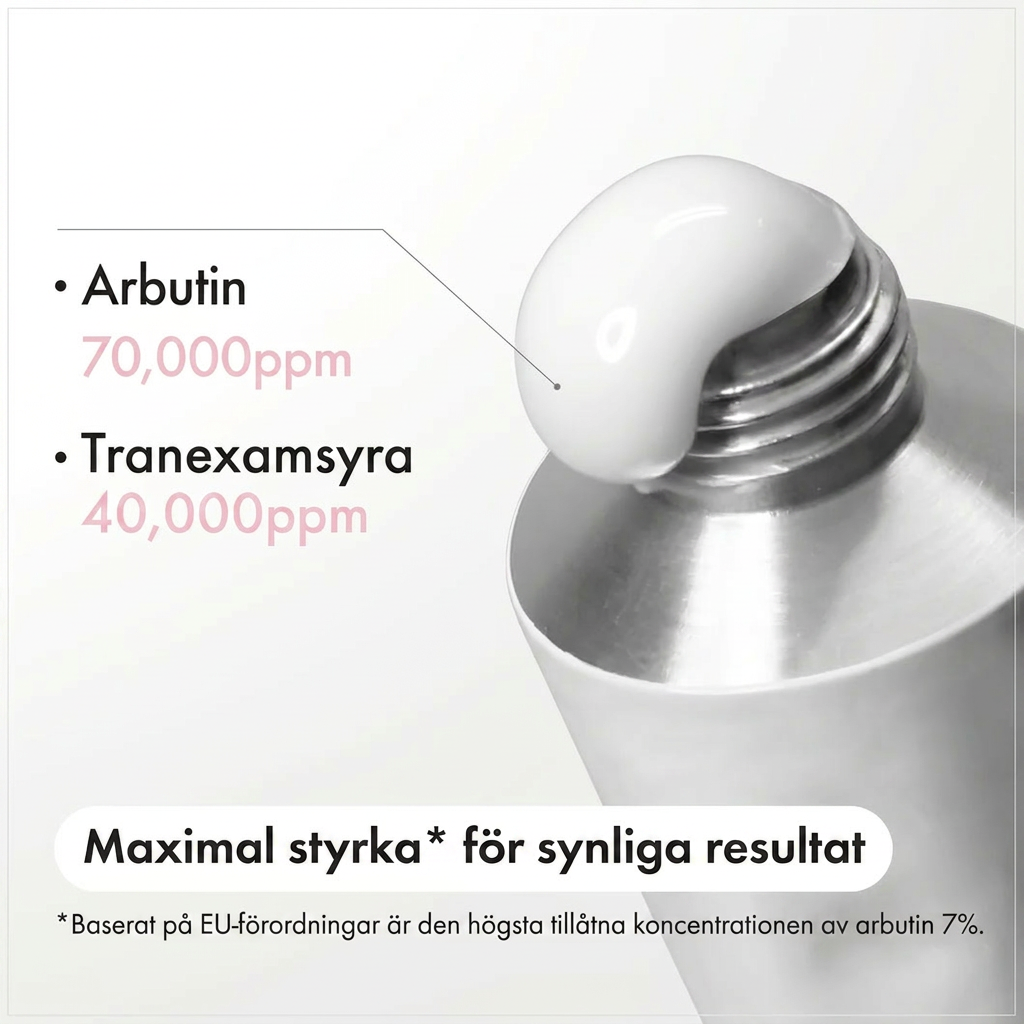 Dermavé™ | De flesta krämer kör 2% Arbutin. Vi kör 7.