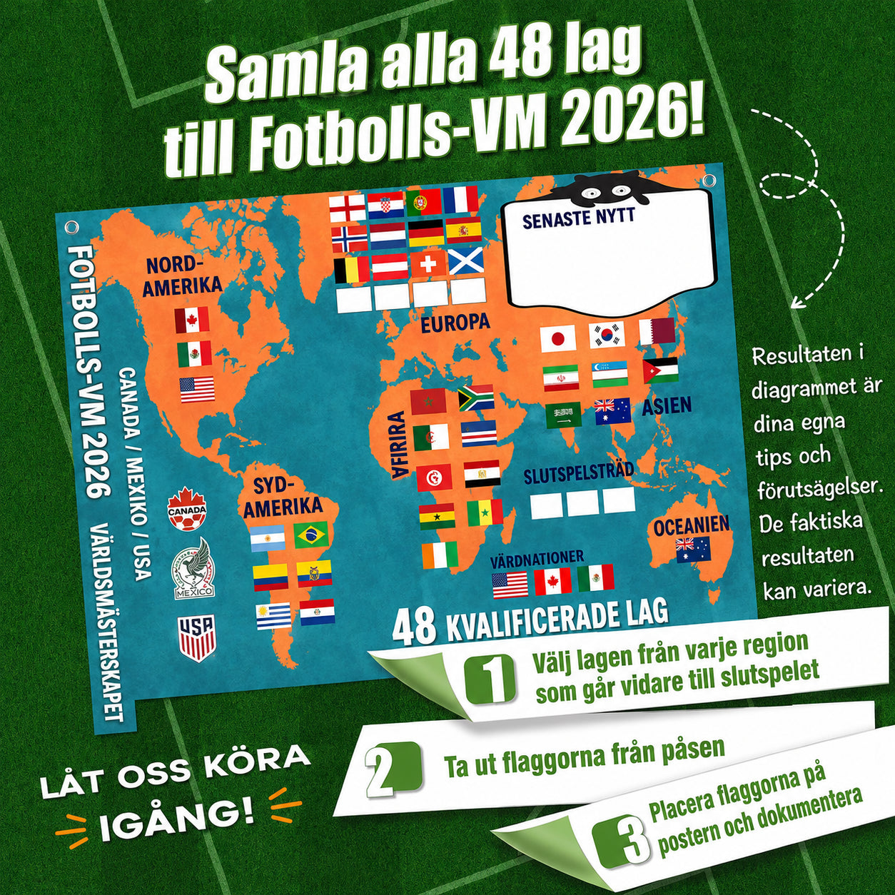 VM 2026 Schema-Poster | Fyll i, satsa och följ hela turneringen