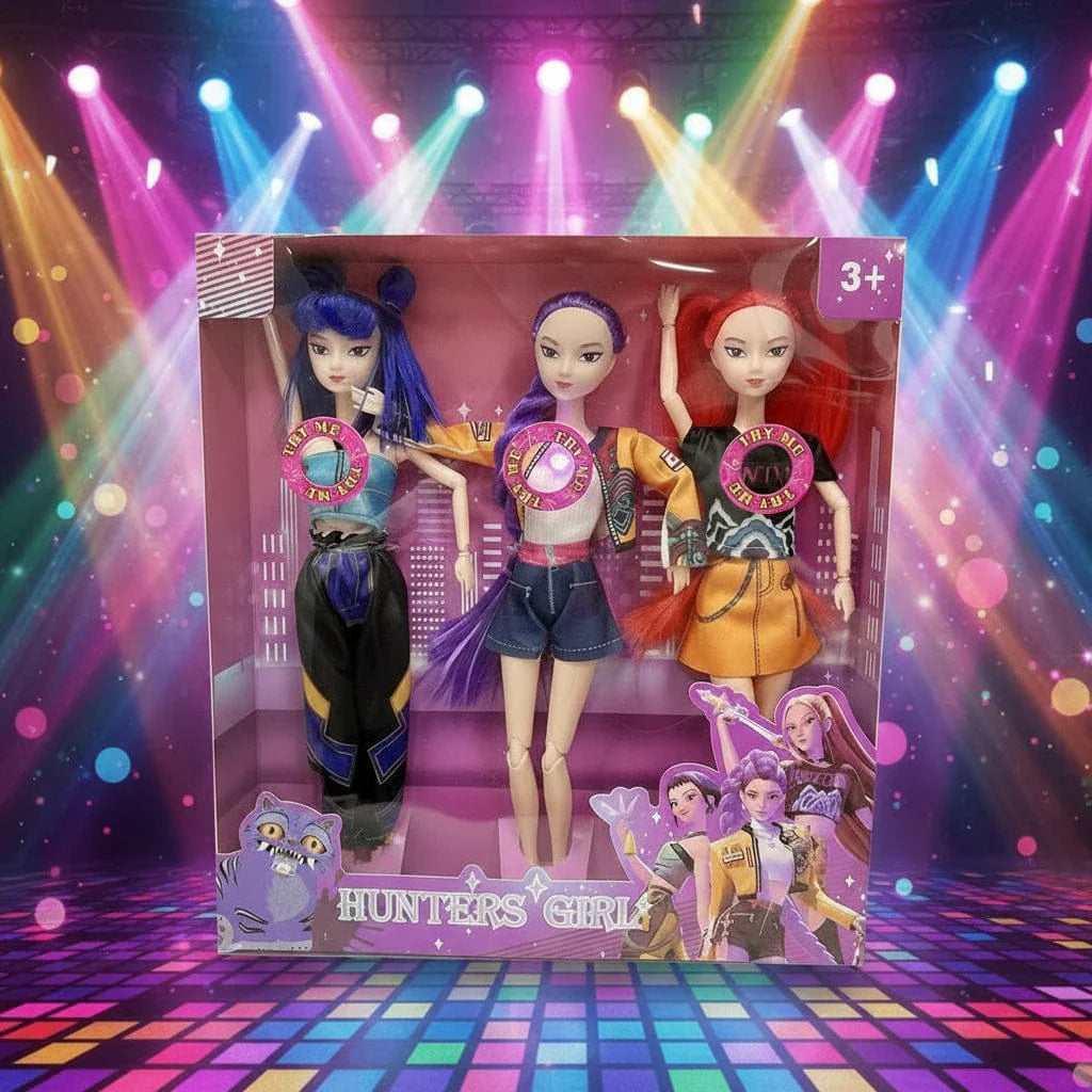 K-Pop Hunter Edition 3 dockor set med sångfunktion