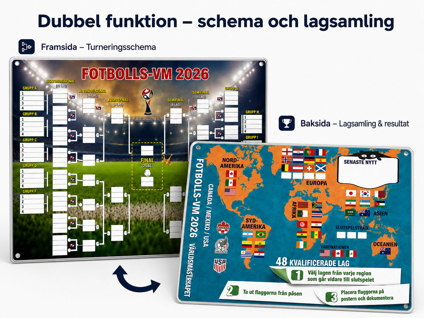 VM 2026 Schema-Poster | Fyll i, satsa och följ hela turneringen